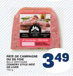 Marché Bonichoix BELLE BRETAGNE COUNTRY STYLE PÂTÉ OR LIVER offer