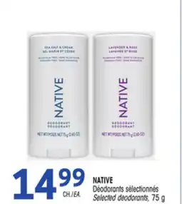 Uniprix NATIVE Déodorants sélectionnés offer