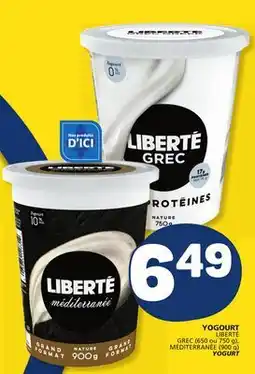 Marché Bonichoix LIBERTÉ GREC (650 or 750 g), MÉDITERRANÉE (900 g) YOGURT offer