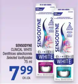 Uniprix SENSODYNE CLINICAL WHITE Dentifrices sélectionnés/Selected toothpastes offer