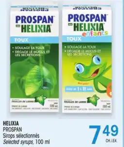 Uniprix HELIXIA PROSPAN Sirops sélectionnés /Selected syrups offer