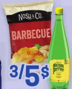 Uniprix NOSH & CO. Croustilles/Chips, MAISON PERRIER Eau gazéifiée/Carbonated water offer