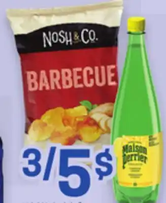 Uniprix NOSH & CO. Croustilles/Chips, MAISON PERRIER Eau gazéifiée/Carbonated water offer