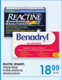 Uniprix REACTINE, BENADRYL Allergies/Allergy offer