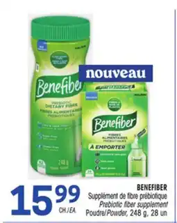 Uniprix BENEFIBER Supplément de fibre prébiotique/ Prebiotic fiber supplement Poudre/Powder offer