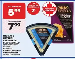 Provigo FROMAGE HAVARTI, CHEDDAR OU BLEU CASTELLO, 125-200 G offer