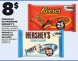 Provigo CHOCOLAT OU FRIANDISE HERSHEY'S, 25/35 UN., 267-367 G offer