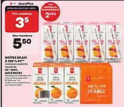 Provigo BOÎTES DE JUS À 100 % PCMD, 10X200 ML offer