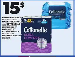 Provigo PAPIER HYGIÉNIQUE 12=48 ROULEAUX OU LINGETTES JETABLES 4 UN. COTTONELLE offer