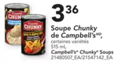 Provigo SOUPE CHUNKY DE CAMPBELL'SMD, 515 mL offer