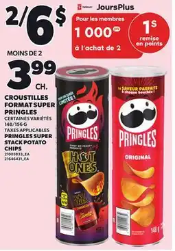 Provigo CROUSTILLES FORMAT SUPER PRINGLES, 148/156 G offer