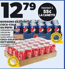 Provigo BOISSONS GAZEUSES COCA-COLA OU PEPSI, 24X355 ML offer