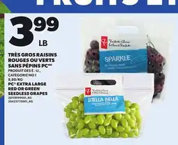Provigo TRÈS GROS RAISINS ROUGES OU VERTS SANS PÉPINS PCMD offer