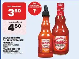 Provigo SAUCE RED HOT OU SAUCE ÉPAISSE FRANK'S, 354 ML offer