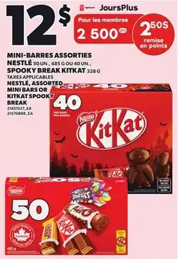 Provigo MINI-BARRES ASSORTIES NESTLÉ 50 UN., 485 G OU 40 UN., SPOOKY BREAK KITKAT 328 G offer