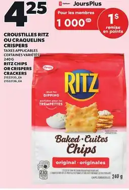 Provigo CROUSTILLES RITZ OU CRAQUELINS CRISPERS, 240 G offer