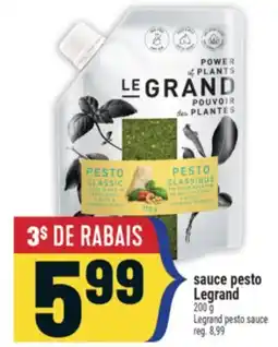 Marché Adonis SAUCE PESTO LEGRAND | LEGRAND PESTO SAUCE offer