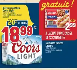 Marché Adonis BIÈRE EN CANETTES COORS LIGHT | COORS LIGHT BEER CANS offer