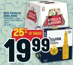 Marché Adonis BIÈRE CORONA OU STELLA ARTOIS | CORONA OR STELLA ARTOIS BEER offer