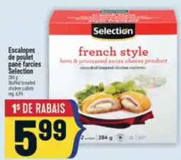 Marché Adonis ESCALOPES DE POULET PANÉ FARCIES SELECTION | STUFFED BREADED CHICKEN CUTLETS offer