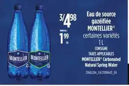 Provigo EAU DE SOURCE GAZÉIFIÉE MONTELLIER , 1 L offer