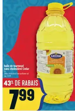 Marché Adonis HUILE DE TOURNESOL SANS CHOLESTÉROL CEDAR | CEDAR CHOLESTEROL FREE SUNFLOWER OIL offer