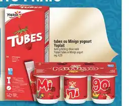 Marché Adonis TUBES OU MINIGO YOGOURT YOPLAIT | YOPLAIT TUBES OR MINIGO YOGURT offer