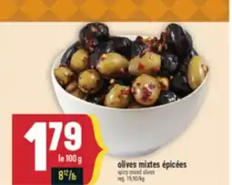 Marché Adonis OLIVES MIXTES ÉPICÉES | SPICY MIXED OLIVES offer