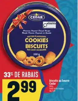 Marché Adonis BISCUITS AU BEURRE CEDAR | CEDAR BUTTER COOKIES offer