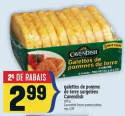 Marché Adonis GALETTES DE POMME DE TERRE SURGELÉES CAVENDISH | CAVENDISH FROZEN POTATO PATTIES offer