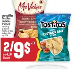 Marché Adonis CROUSTILLES TOSTITOS OU MISS VICKIE'S | TOSTITOS OR MISS VICKIE'S CHIPS offer