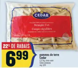 Marché Adonis POMMES DE TERRE CEDAR | CEDAR POTATOES offer