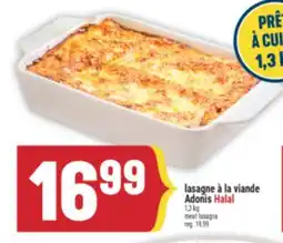 Marché Adonis LASAGNE À LA VIANDE ADONIS HALAL | MEAT LASAGNA offer