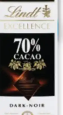 Marché Adonis BARRES DE CHOCOLAT LINDT | LINDT CHOCOLATE BARS offer