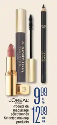 Jean Coutu L'ORÉAL PARIS Selected makeup products offer
