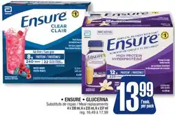 Jean Coutu ENSURE, GLUCERNA Meal replacements offer