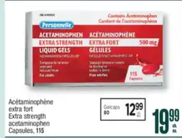 Jean Coutu PERSONNELLE Extra strength acetaminophen Capsules, 115 offer