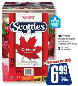Jean Coutu SCOTTIES Selected facial tissue offer