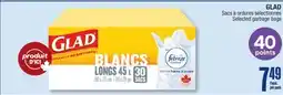 Jean Coutu GLAD Selected garbage bags offer