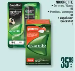 Jean Coutu NICORETTE VapoÉclair, QuickMist offer