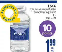 Jean Coutu ESKA Natural spring water offer