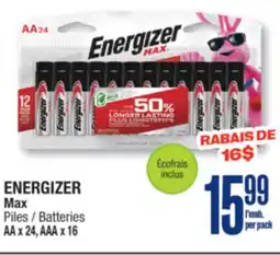 Jean Coutu ENERGIZER Max Batteries offer