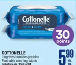 Jean Coutu COTTONELLE Flushable cleaning wipes offer