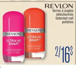 Jean Coutu REVLON Selected nail polishes offer