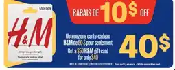 Jean Coutu H&M gift Card offer