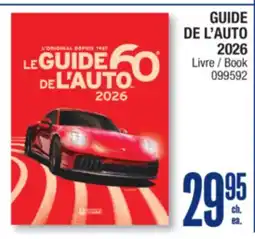 Jean Coutu GUIDE DE L'AUTO 2026 Book offer