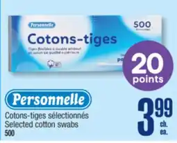Jean Coutu PERSONNELLE Selected cotton swabs offer