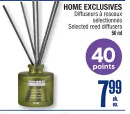 Jean Coutu HOME EXCLUSIVES Selected reed diffusers offer