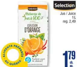 Jean Coutu SELECTION Juice offer