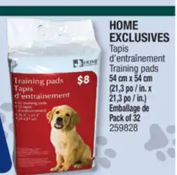 Jean Coutu HOME EXCLUSIVES Training pads offer